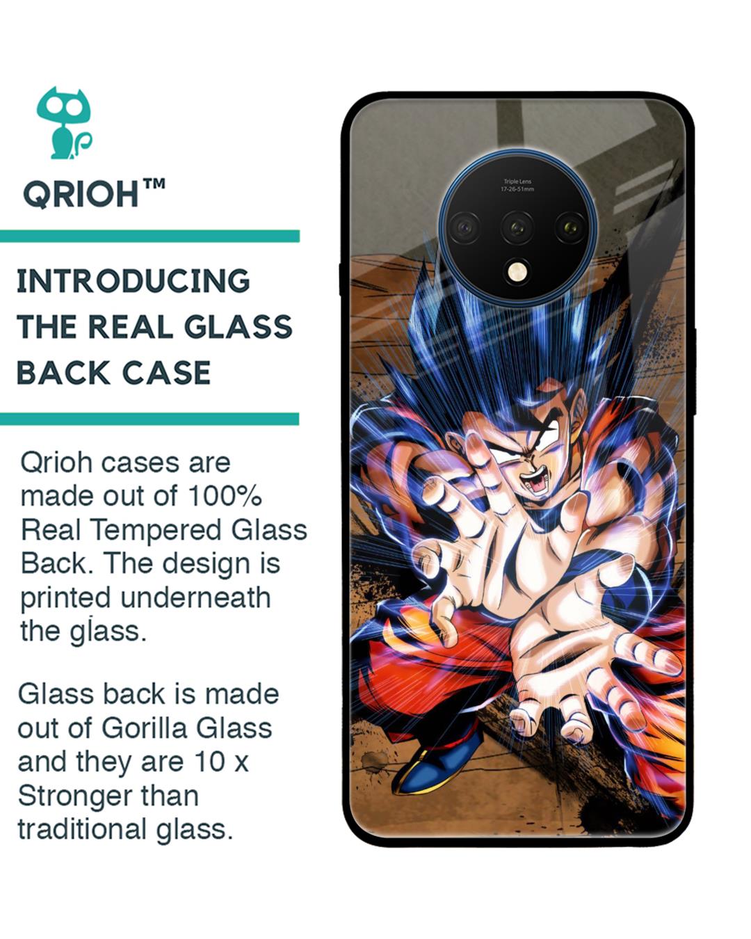 Shop Kakaroto Premium Glass Case for OnePlus 7T (Shock Proof,Scratch Resistant)-Back