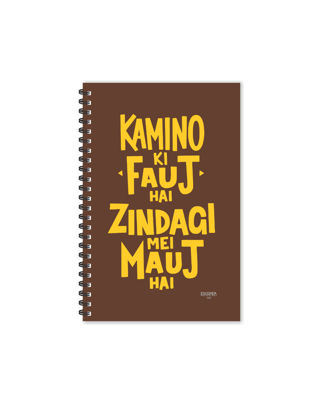 Shop Kamino Ki Fauj Hai Zindagi Mei Mauj Designer Notebook (Soft Cover, A5 Size, 160 Pages, Ruled Pages)-Back