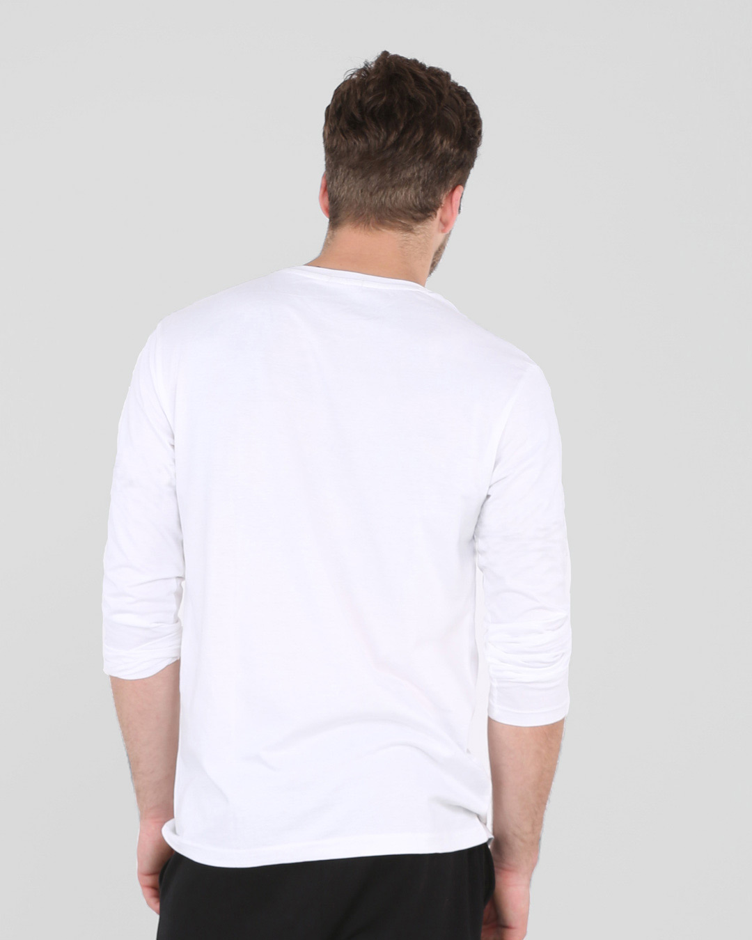 Shop Karma Comes Around Full Sleeve T-Shirt White-Back