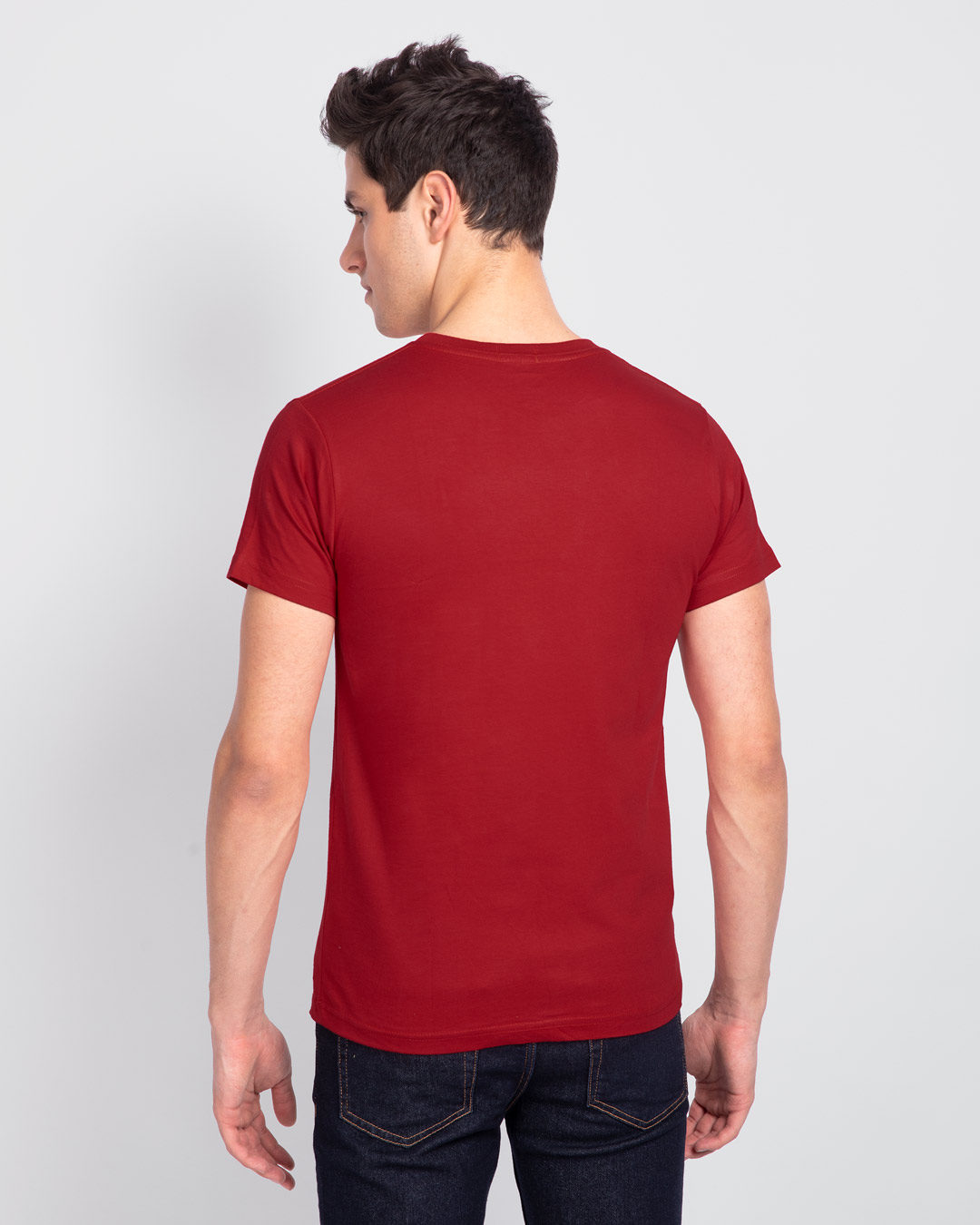 Shop Karma Cycle Half Sleeve T-Shirt Bold Red-Back