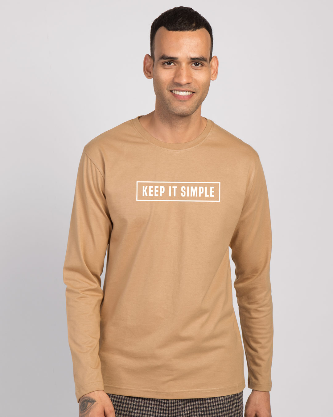 Shop Keep It Simple Full Sleeve T-Shirt-Back