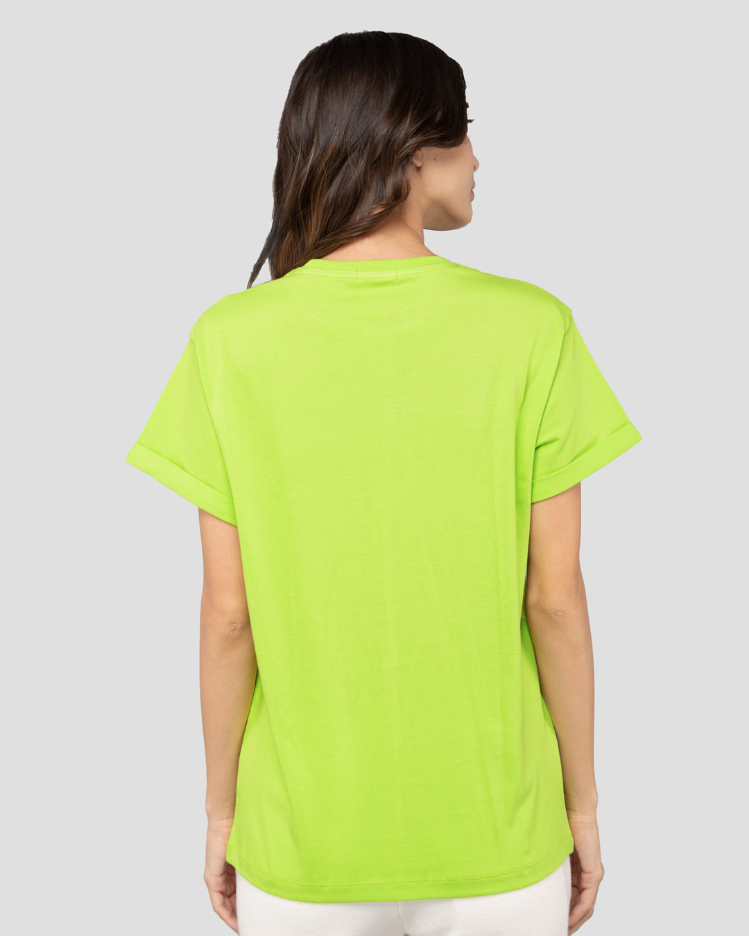 Shop Keep Smiling Boyfriend T-Shirt Neon Green-Back