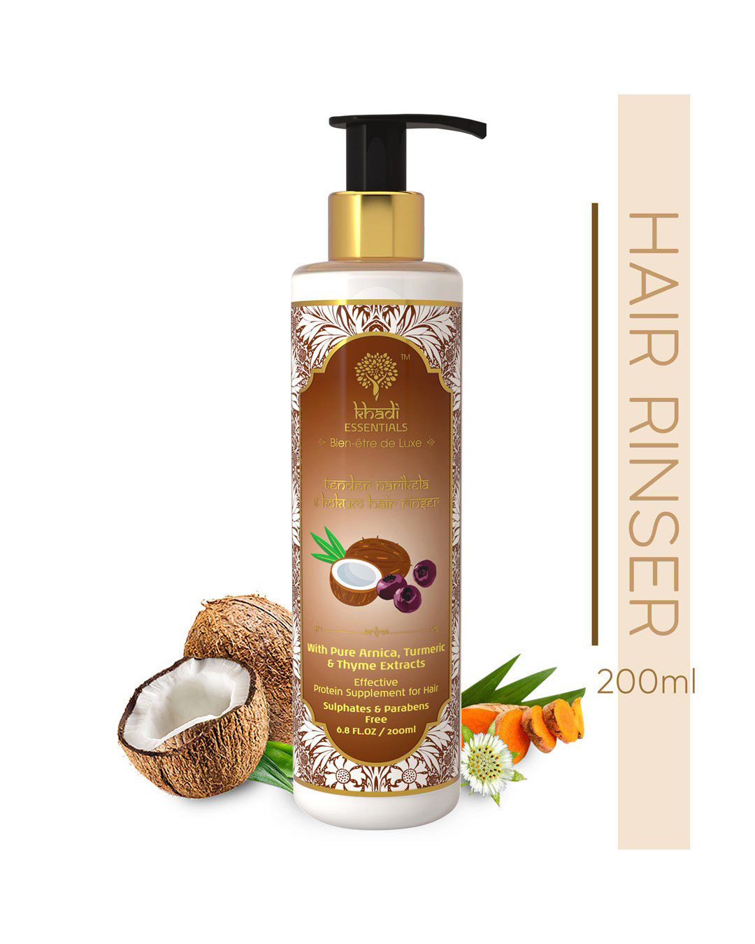 Shop Coconut Hair Shampoo With Coconut Milk, Brahmi, Bhringraj, For Hair Growth-Back
