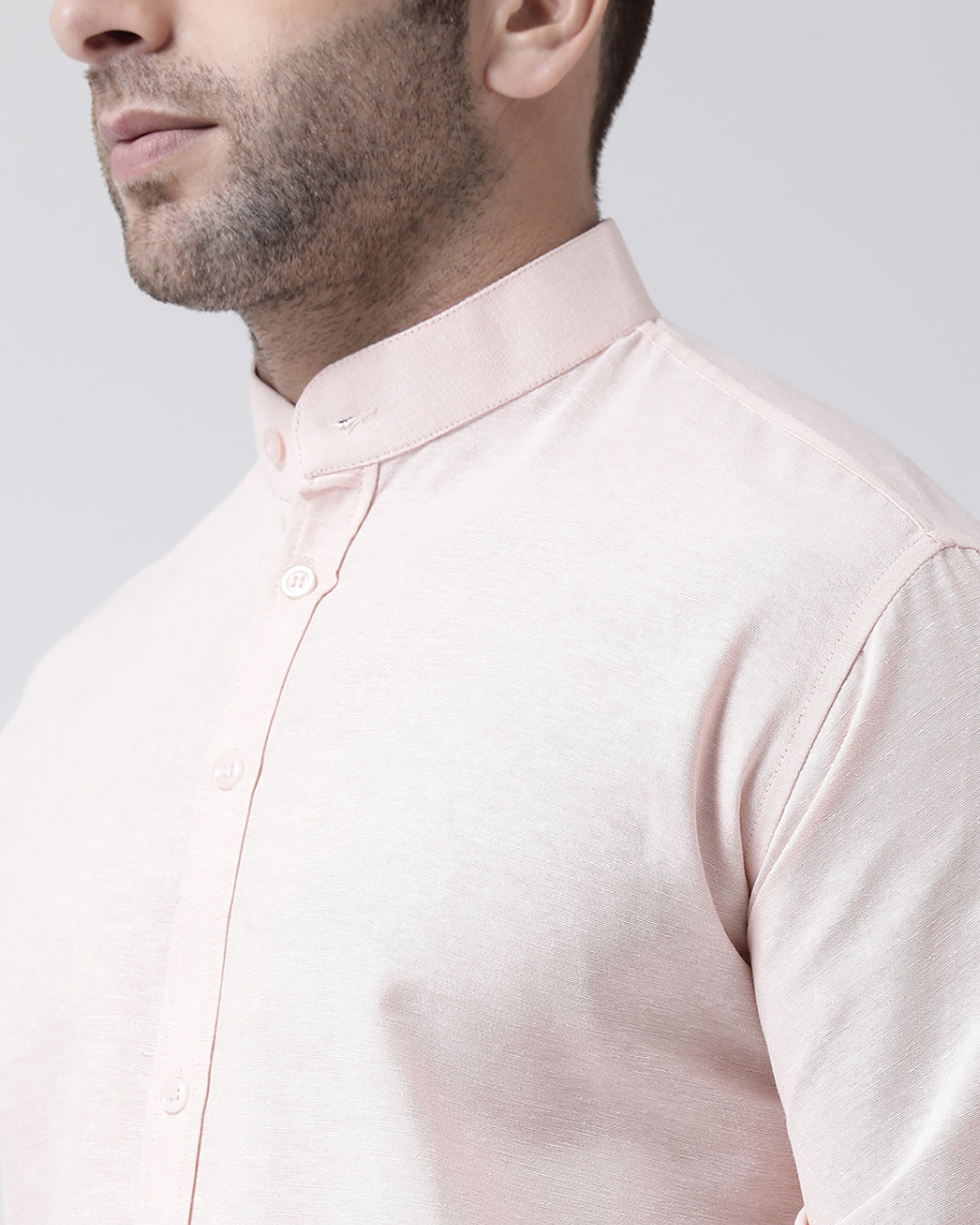 ShopFull Sleeves Cotton Casual Chinese Neck Shirt