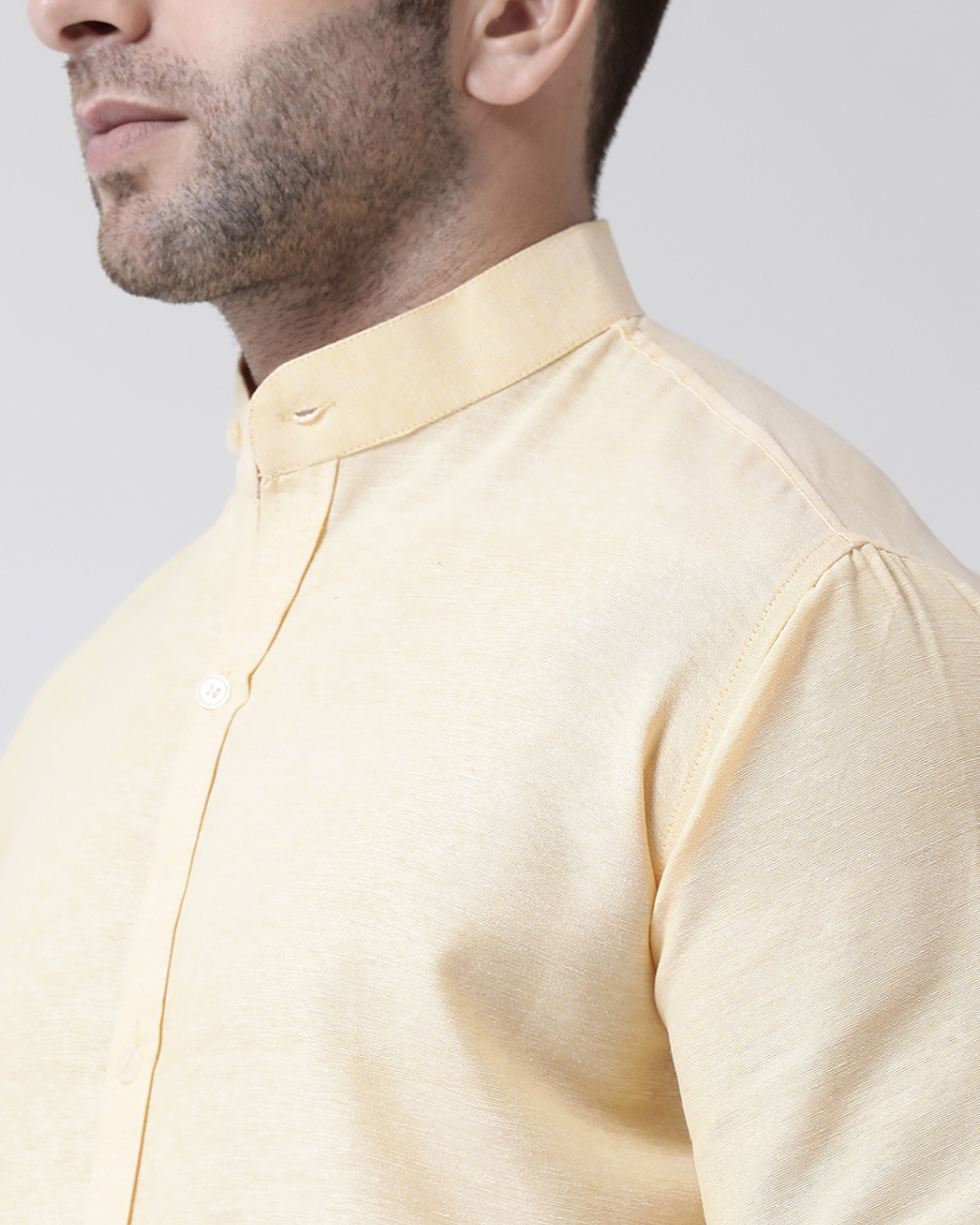 ShopFull Sleeves Cotton Casual Chinese Neck Shirt