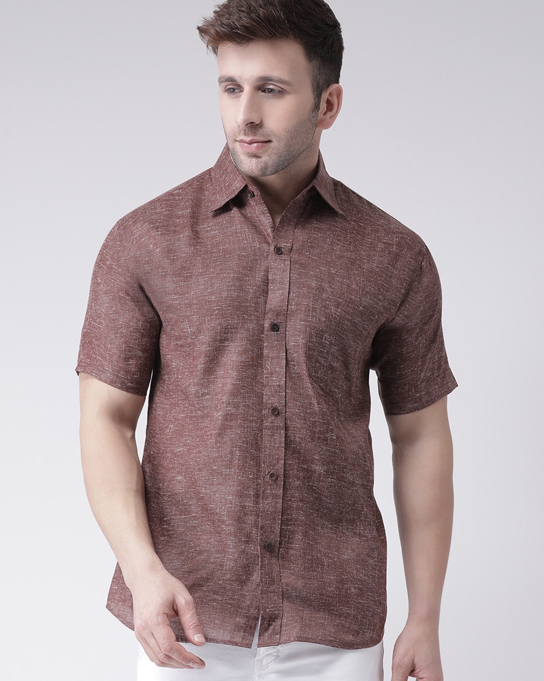 Shop Men's Brown Casual Shirt-Back