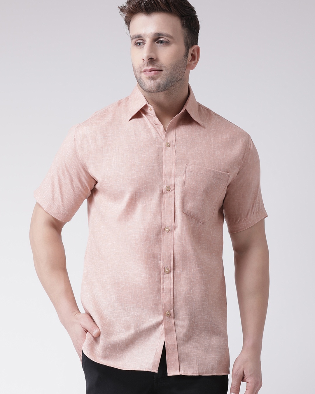 Shop Men's Pink Casual Shirt-Back