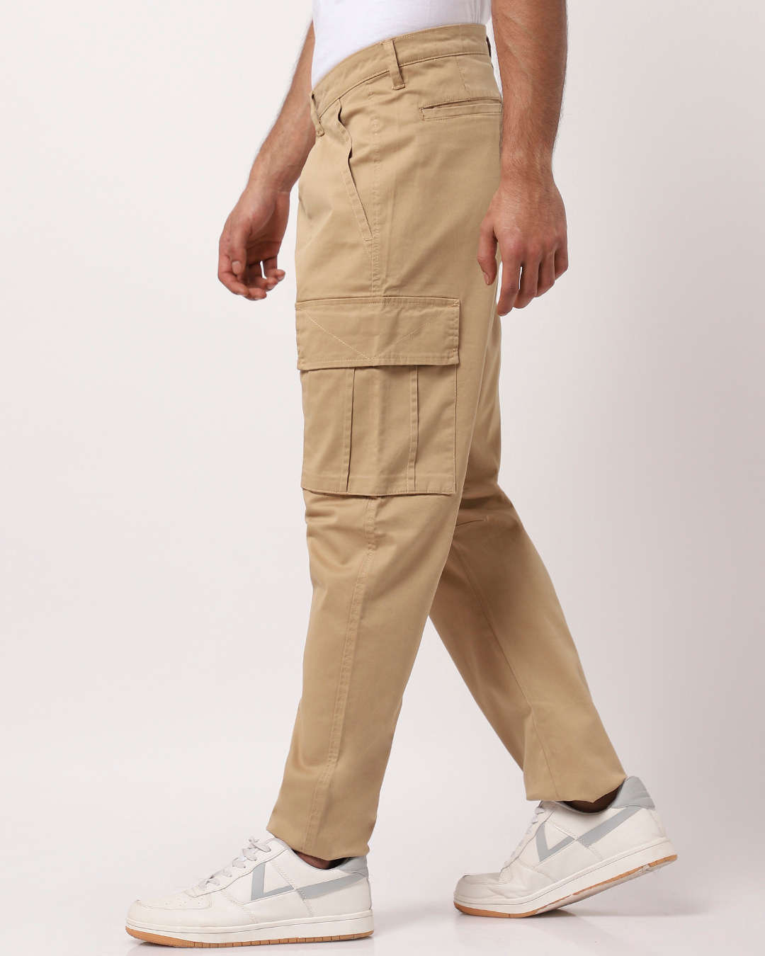 Shop Men's Khaki Cargo Pants-Back