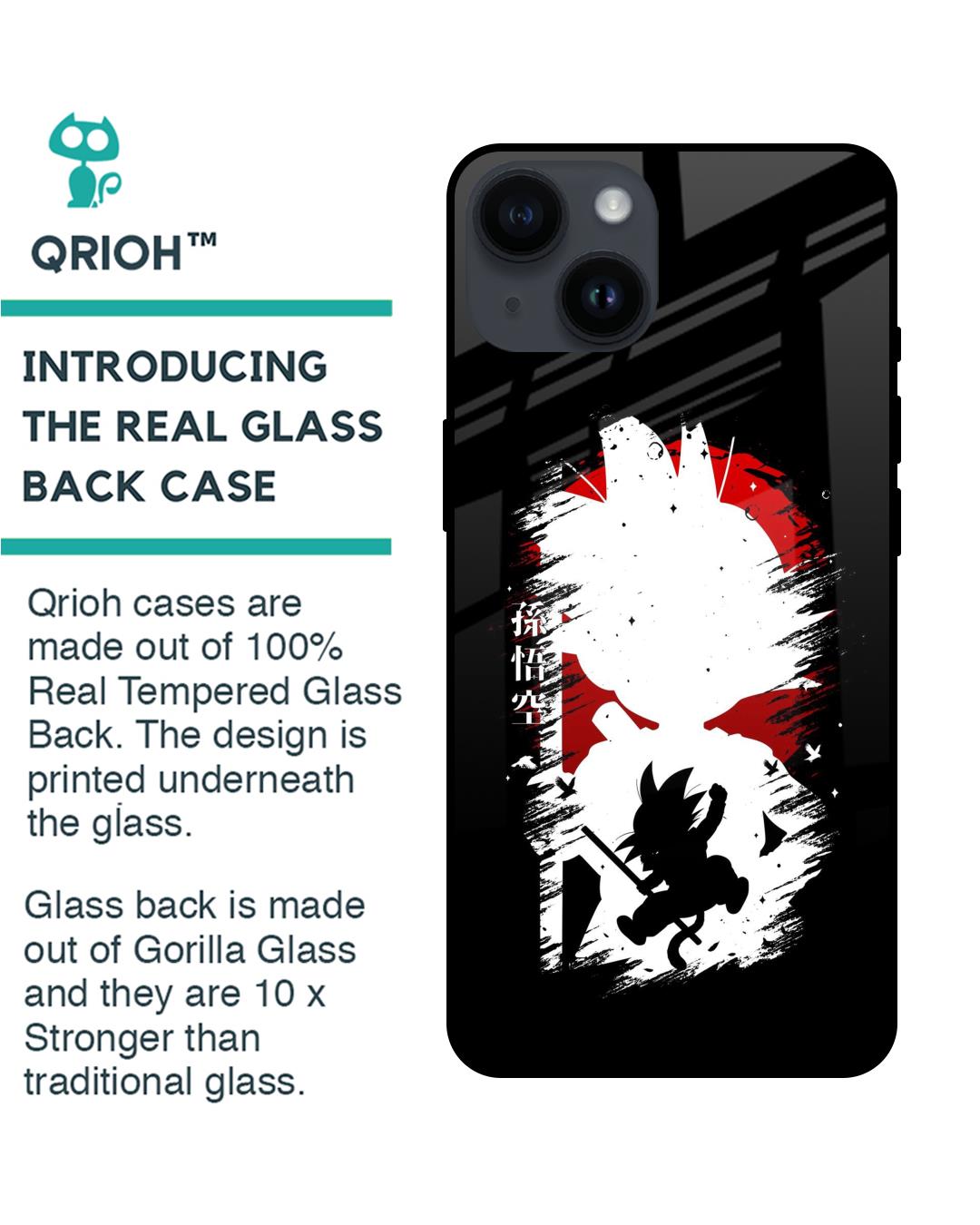 Shop Kid Goku Premium Glass Case for Apple iPhone 14 (Shock Proof,Scratch Resistant)-Back