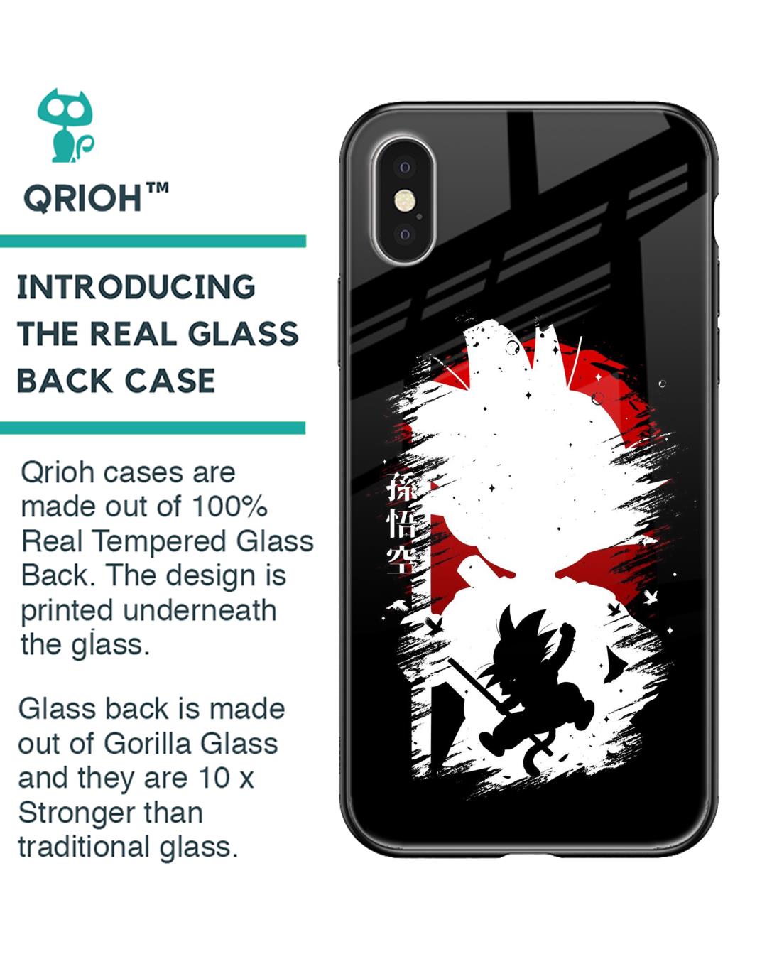 Shop Kid Goku Premium Glass Case for Apple iPhone XS (Shock Proof,Scratch Resistant)-Back