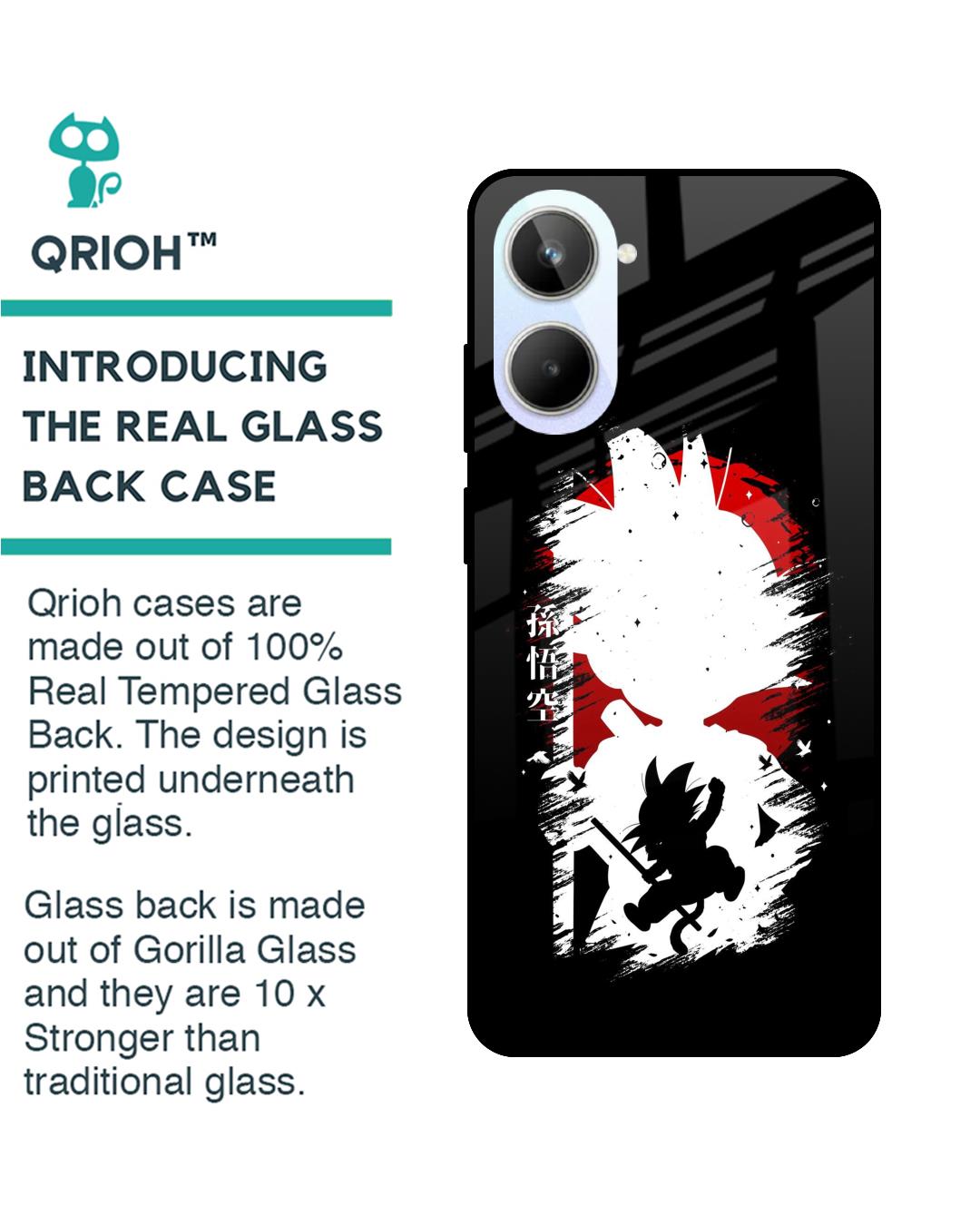 Shop Kid Goku Premium Glass Case for Realme 10 5G(Shock Proof, Scratch Resistant)-Back