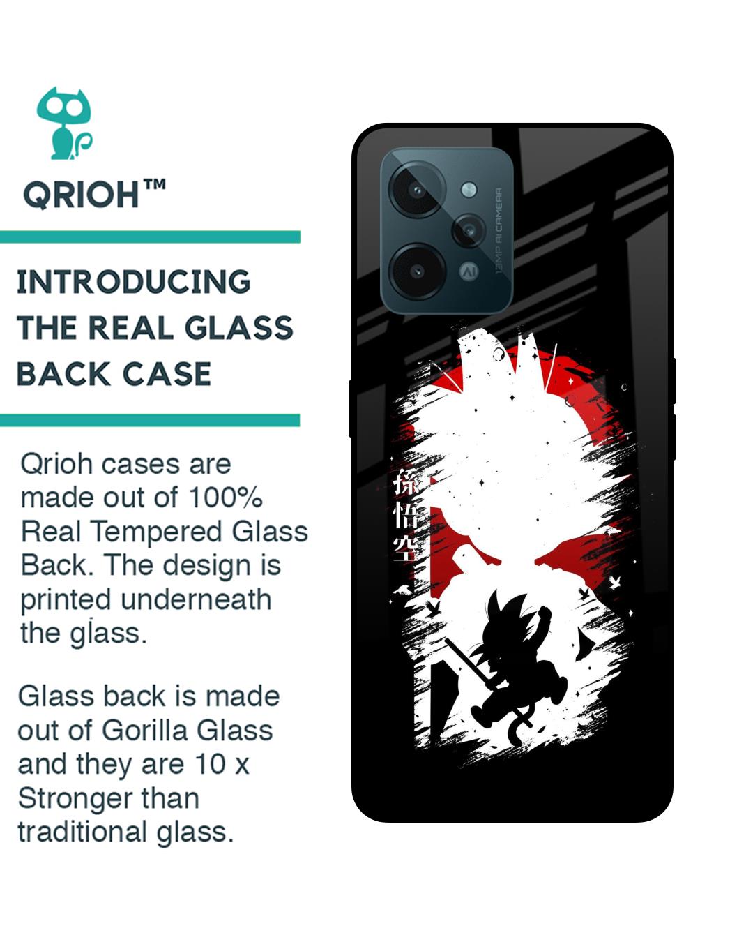 Shop Kid Goku Premium Glass Case for Realme C31(Shock Proof, Scratch Resistant)-Back