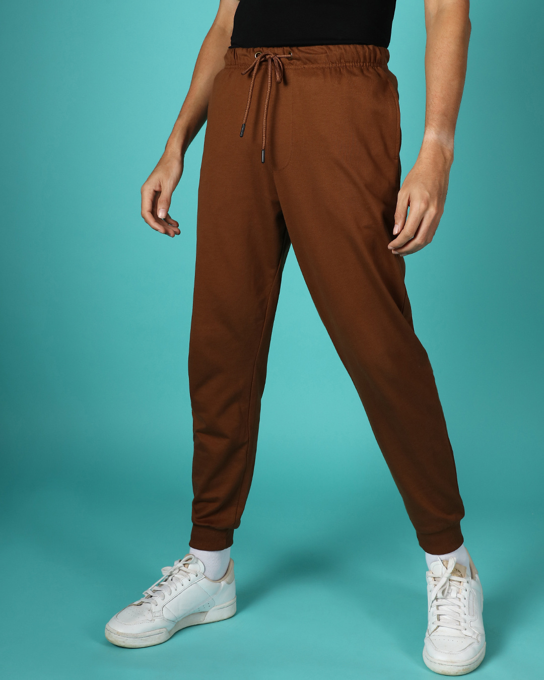 Shop Men's Killer Brown Basic Joggers-Back