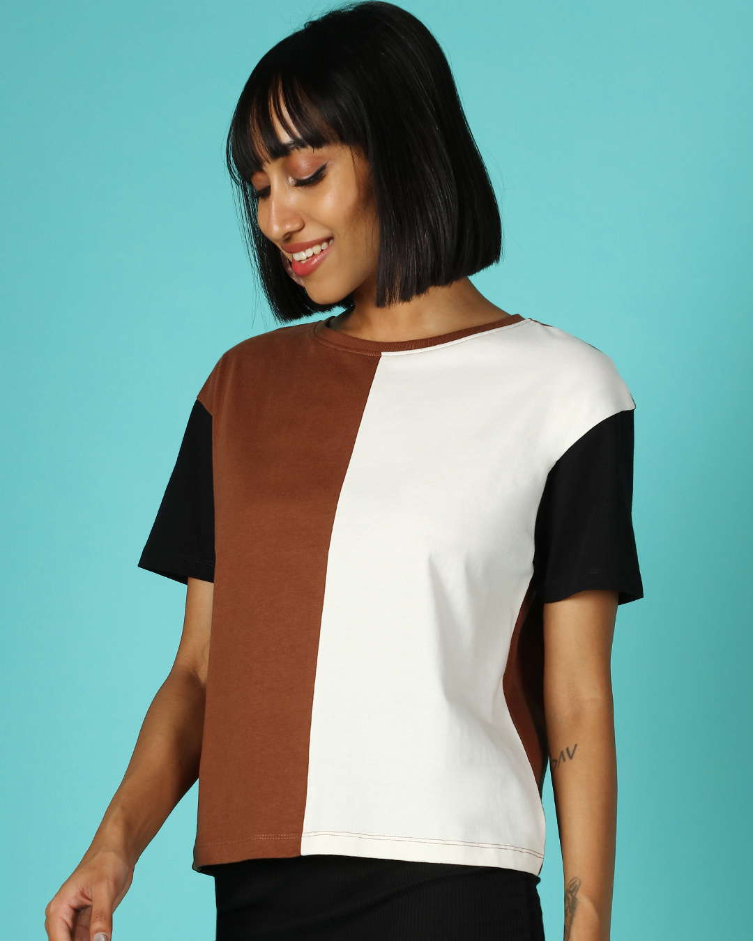 Shop Killer Brown Half & Half Short Top-Back