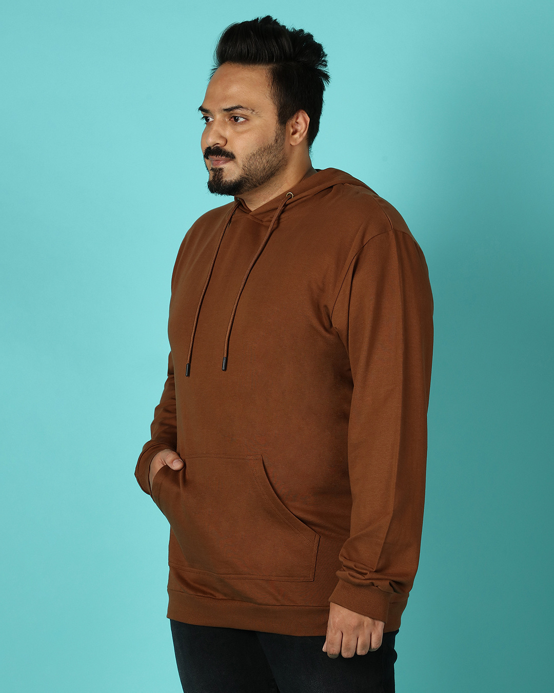 Shop Killer Brown Plus Size Sweatshirt Hoodie-Back
