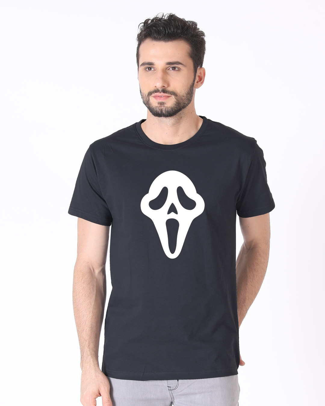 Shop Killer Mask Half Sleeve T-Shirt (GID)-Back