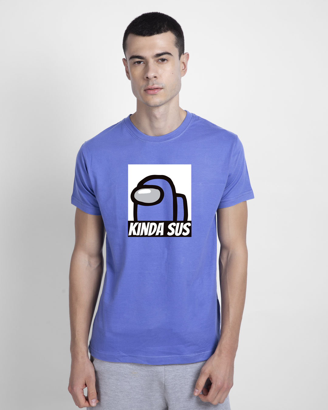 Shop Kinds Sus Imposter Half Sleeve T-shirt Blue Haze-Back