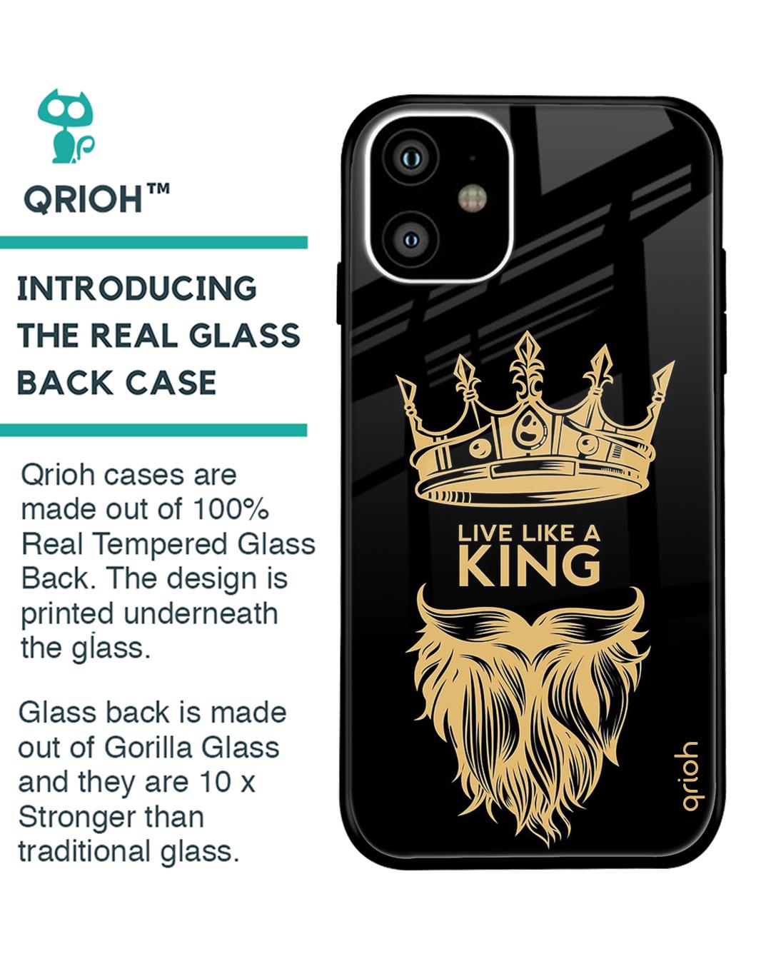 Shop King Life Printed Premium Glass Cover For iPhone 11 (Impact Resistant, Matte Finish)-Back