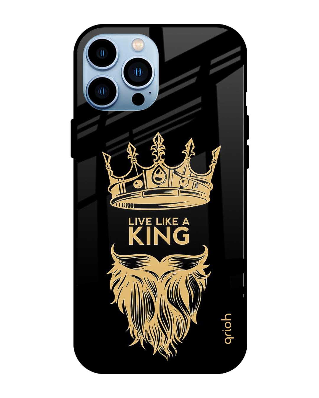 Buy King Life Printed Premium Glass Cover For iPhone 13 Pro Max