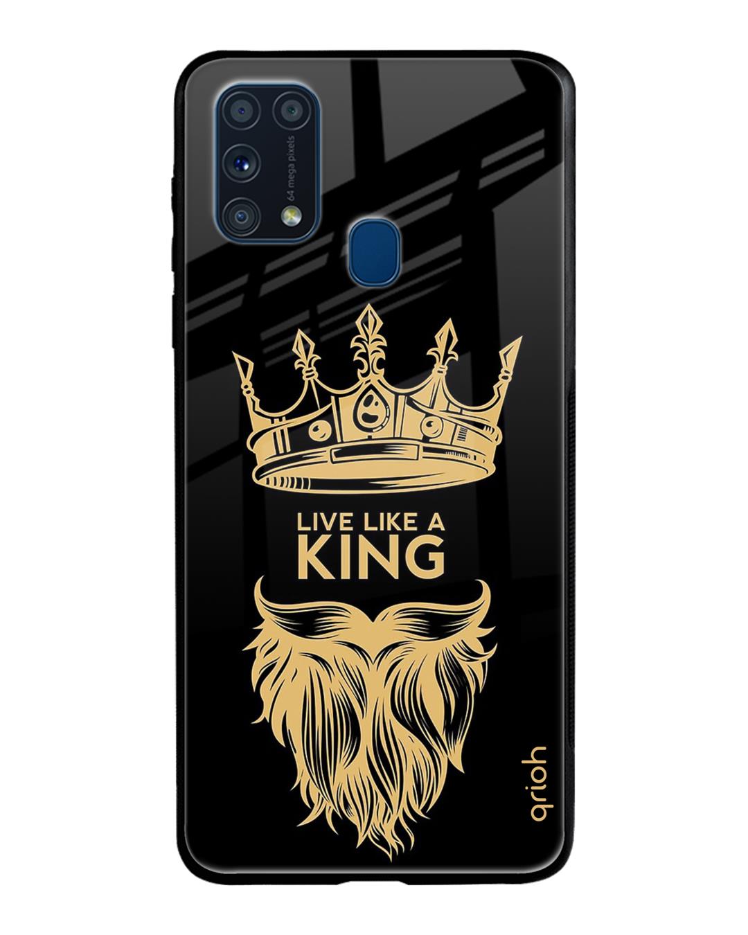 Shop King Life Printed Premium Glass Cover For Samsung Galaxy M31(Impact Resistant, Matte Finish)-Back