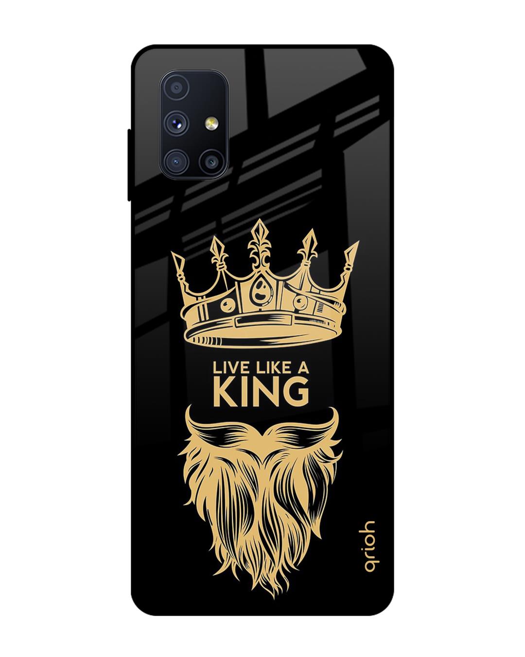 Shop King Life Printed Premium Glass Cover For Samsung Galaxy M51(Impact Resistant, Matte Finish)-Back