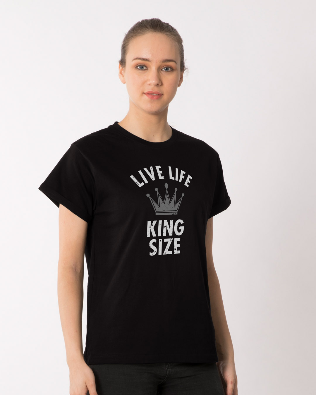 Shop King Size Boyfriend T-Shirt-Back