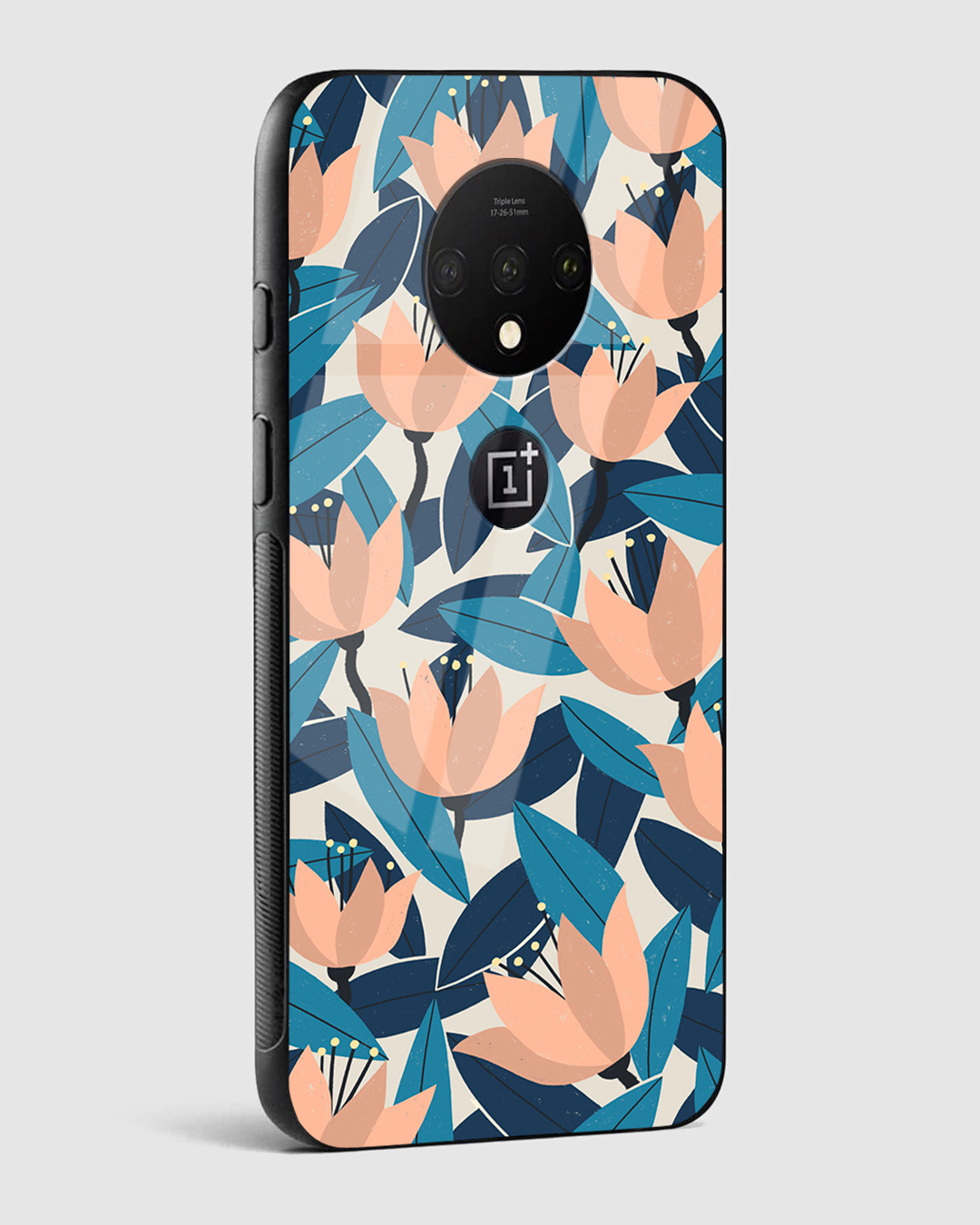 Shop Klimt Floral Premium Glass Case for OnePlus 7T-Back