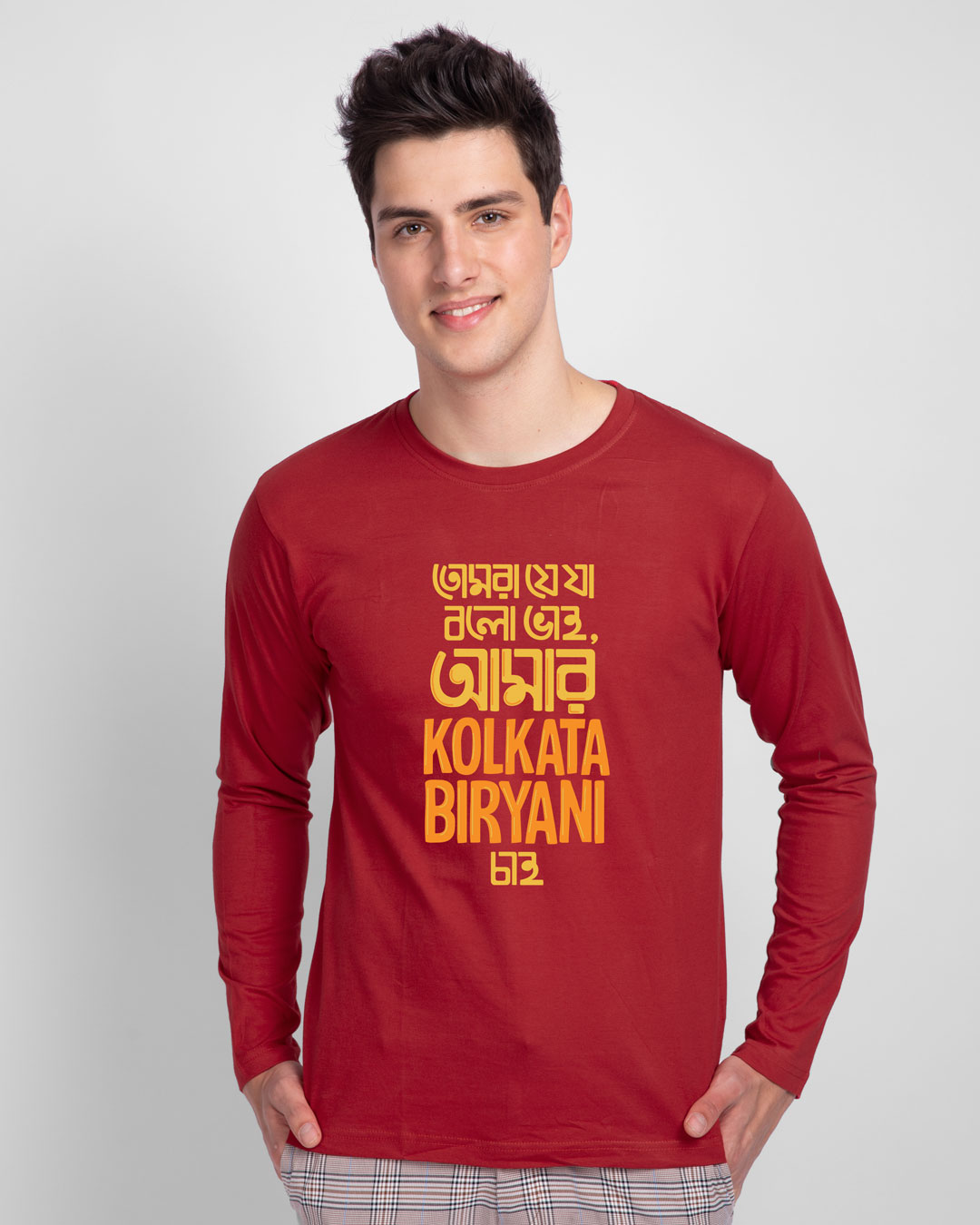 Shop Kolkata Biryani Full Sleeve T-Shirt-Back
