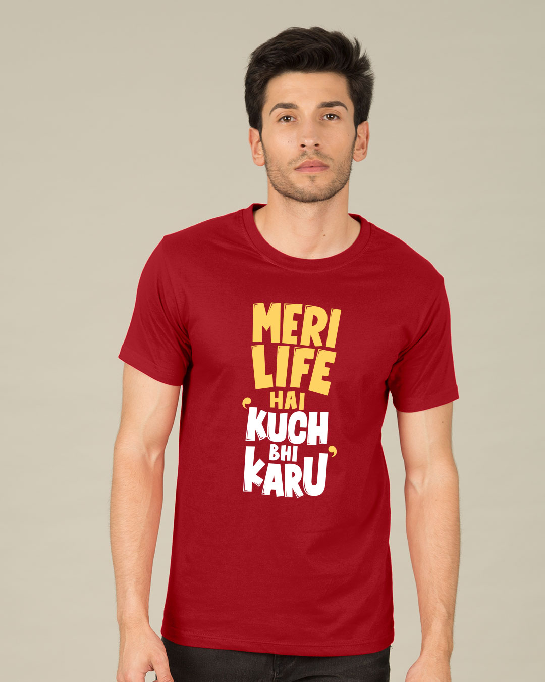 Shop Kuch Bhi Karu Half Sleeve T-Shirt-Back