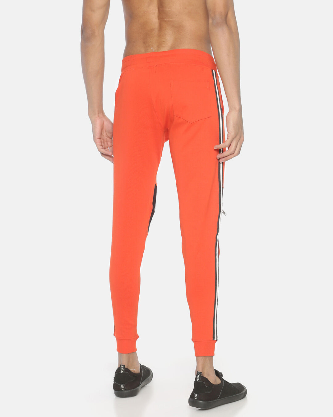 Shop Men's Orange Slim Fit Joggers-Back