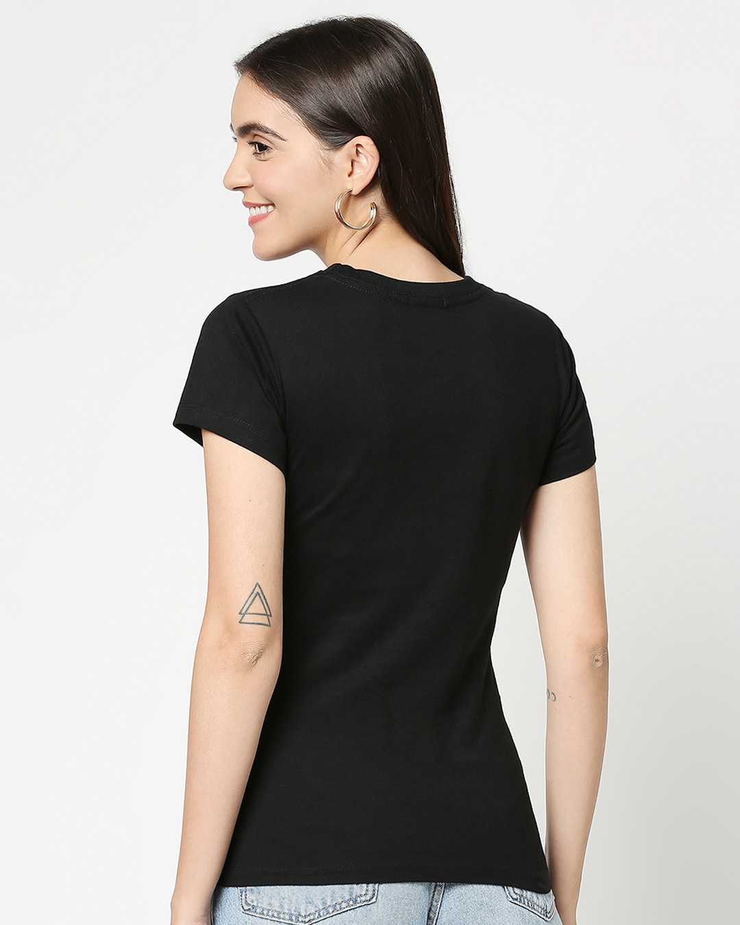 Shop Laila Women's Half Sleeve Printed T-Shirt-Back