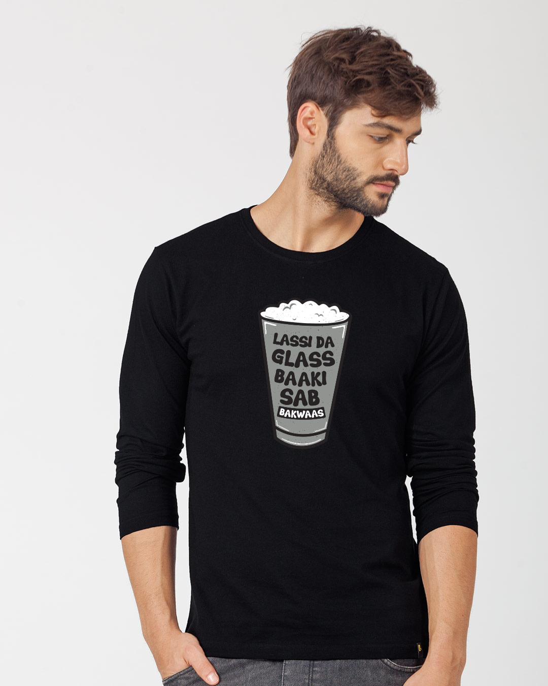 Buy Lassi Da Glass Full Sleeve TShirt Online at Bewakoof