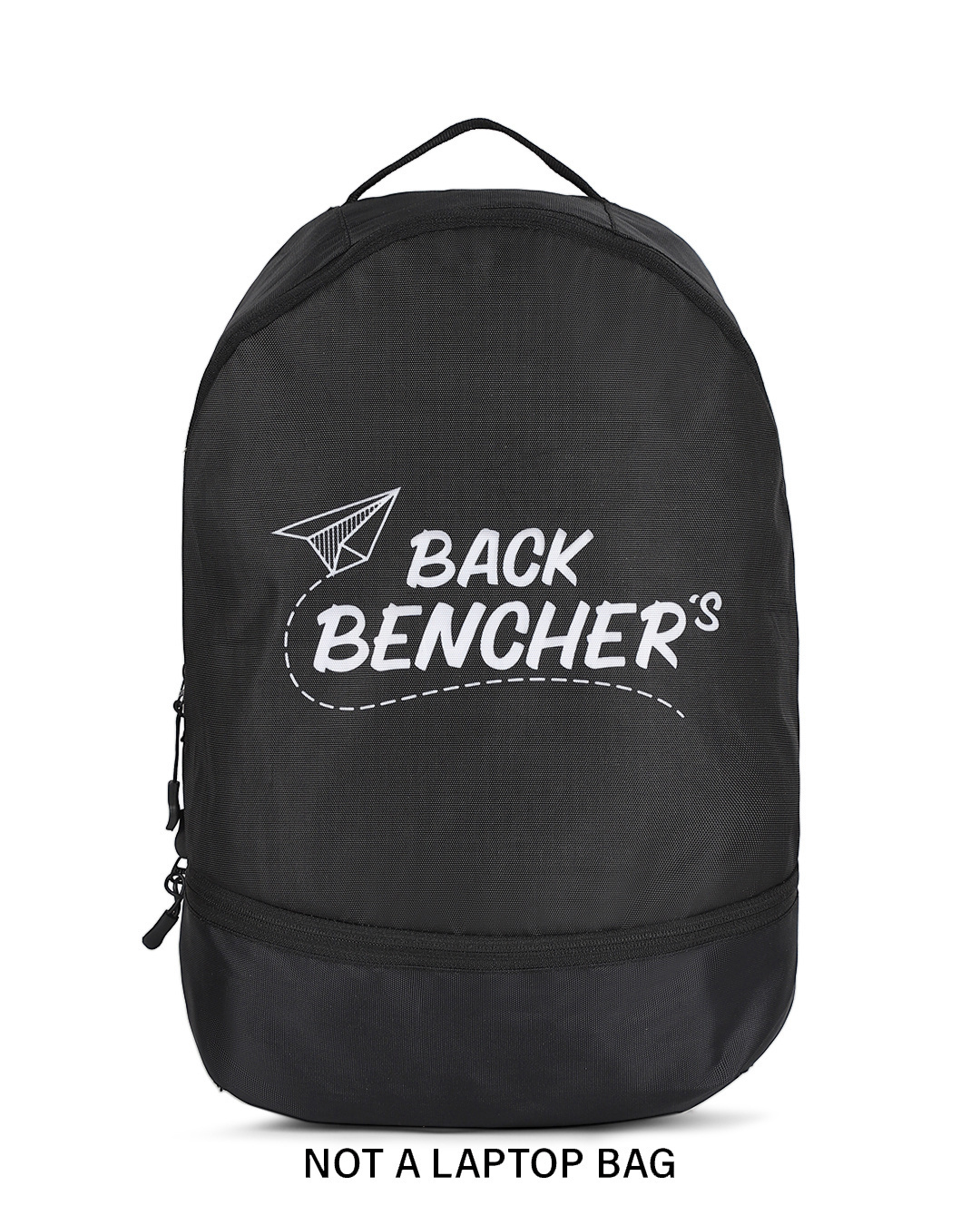 Shop Unisex Black Last Benchers Printed Small Backpack-Back