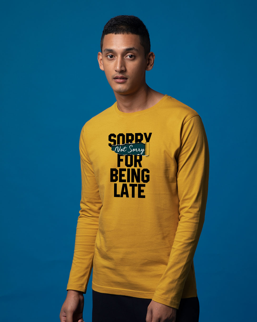 Shop Late And Not Sorry Full Sleeve T-Shirt-Back