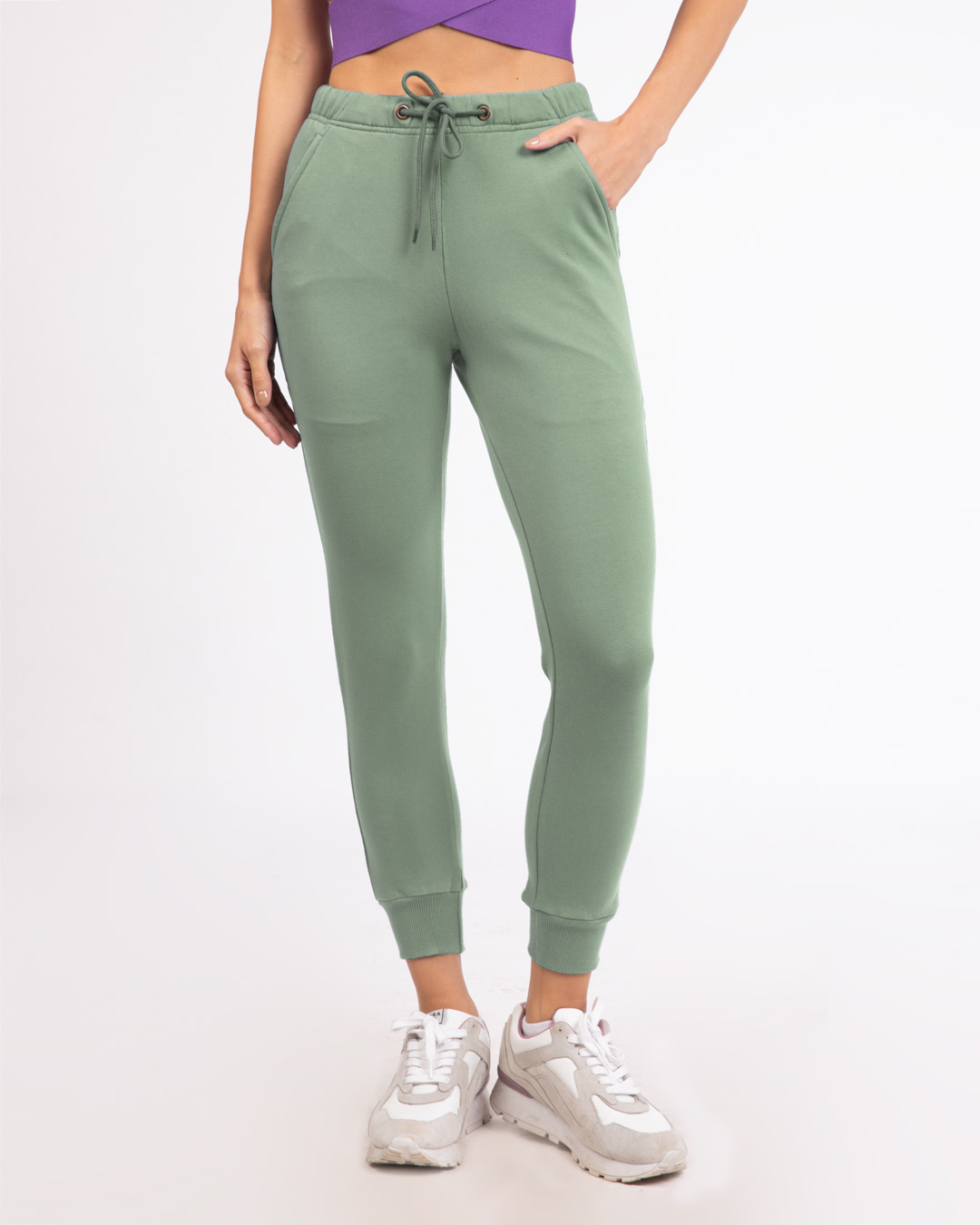 Buy Laurel Green Casual Jogger Pant for Women green Online at Bewakoof