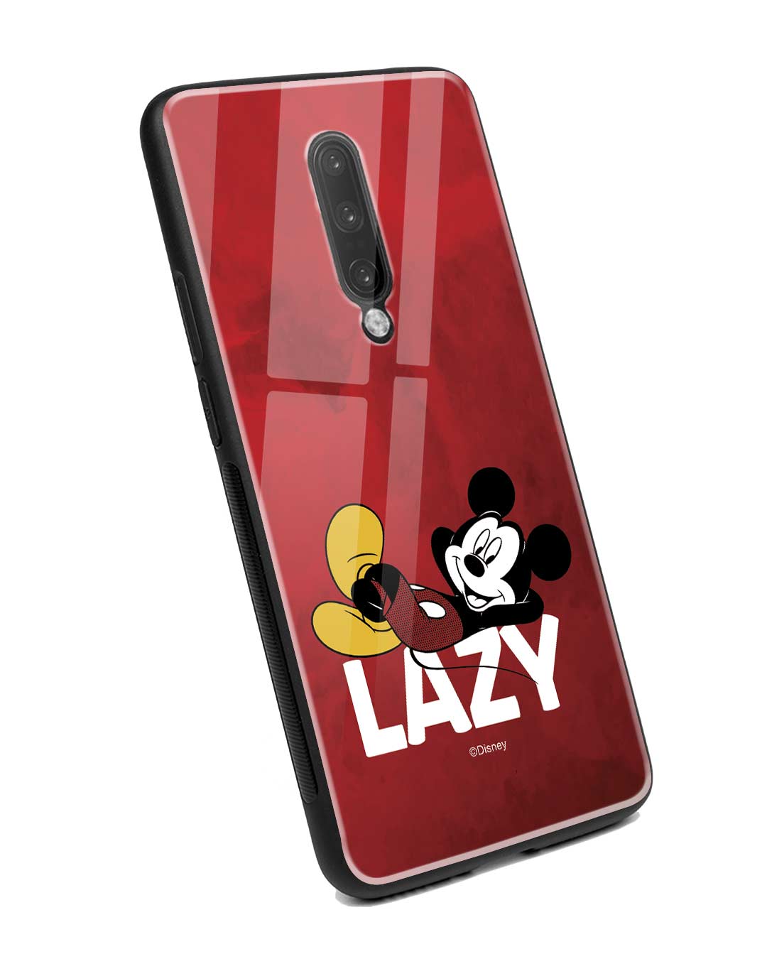 Shop Lazy Mickey OnePlus 7 Pro Glass Mobile Cover-Back
