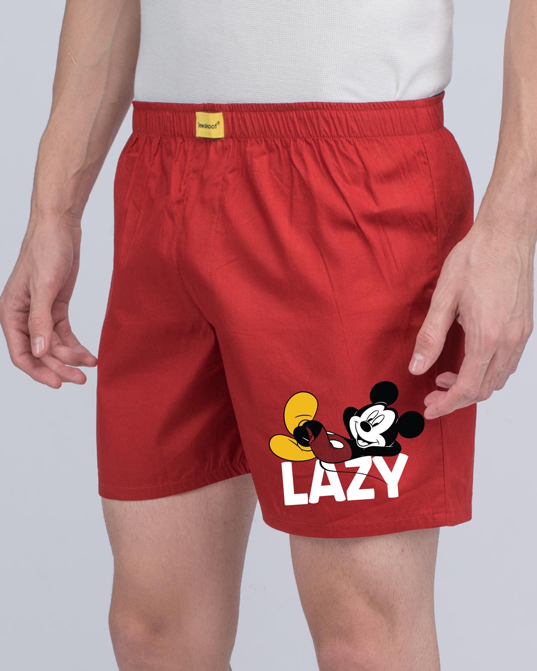 Shop Lazy Mickey Side Printed Boxer (DL)-Back