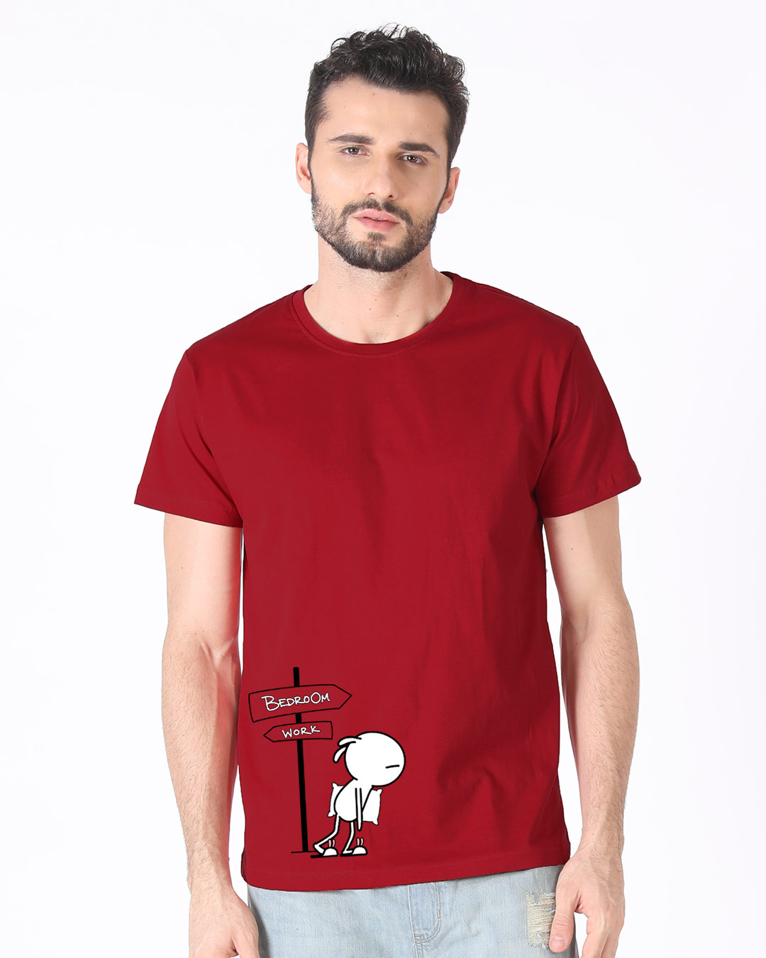 Shop Lazy Mr. Doe Half Sleeve T-Shirt-Back