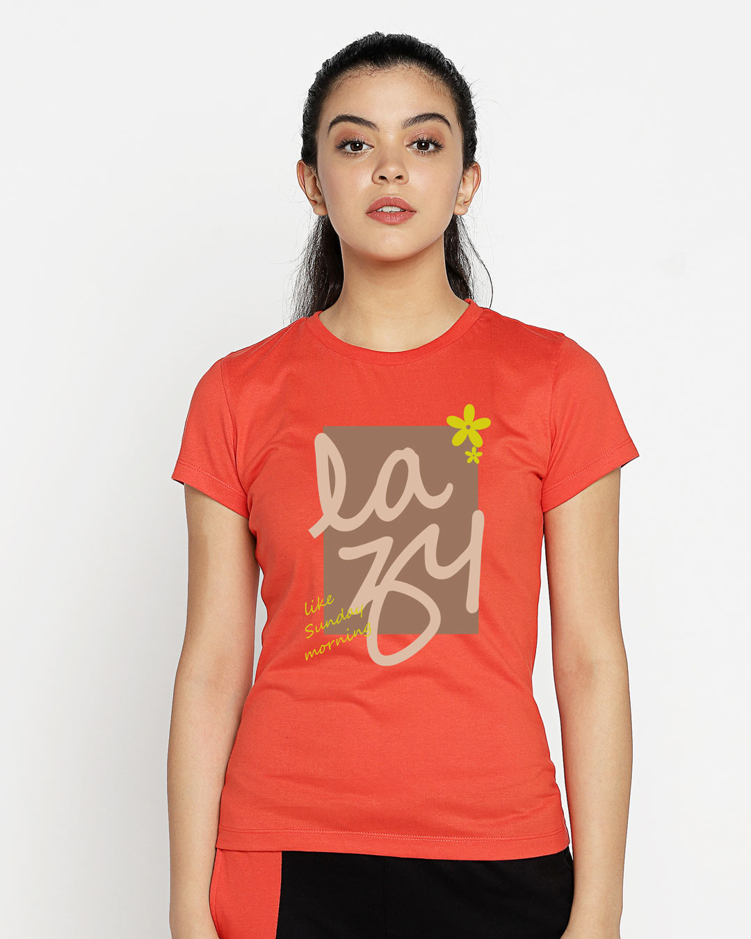 Shop Lazy Sunday Half Sleeve Printed T-Shirt Oxyfire -Back