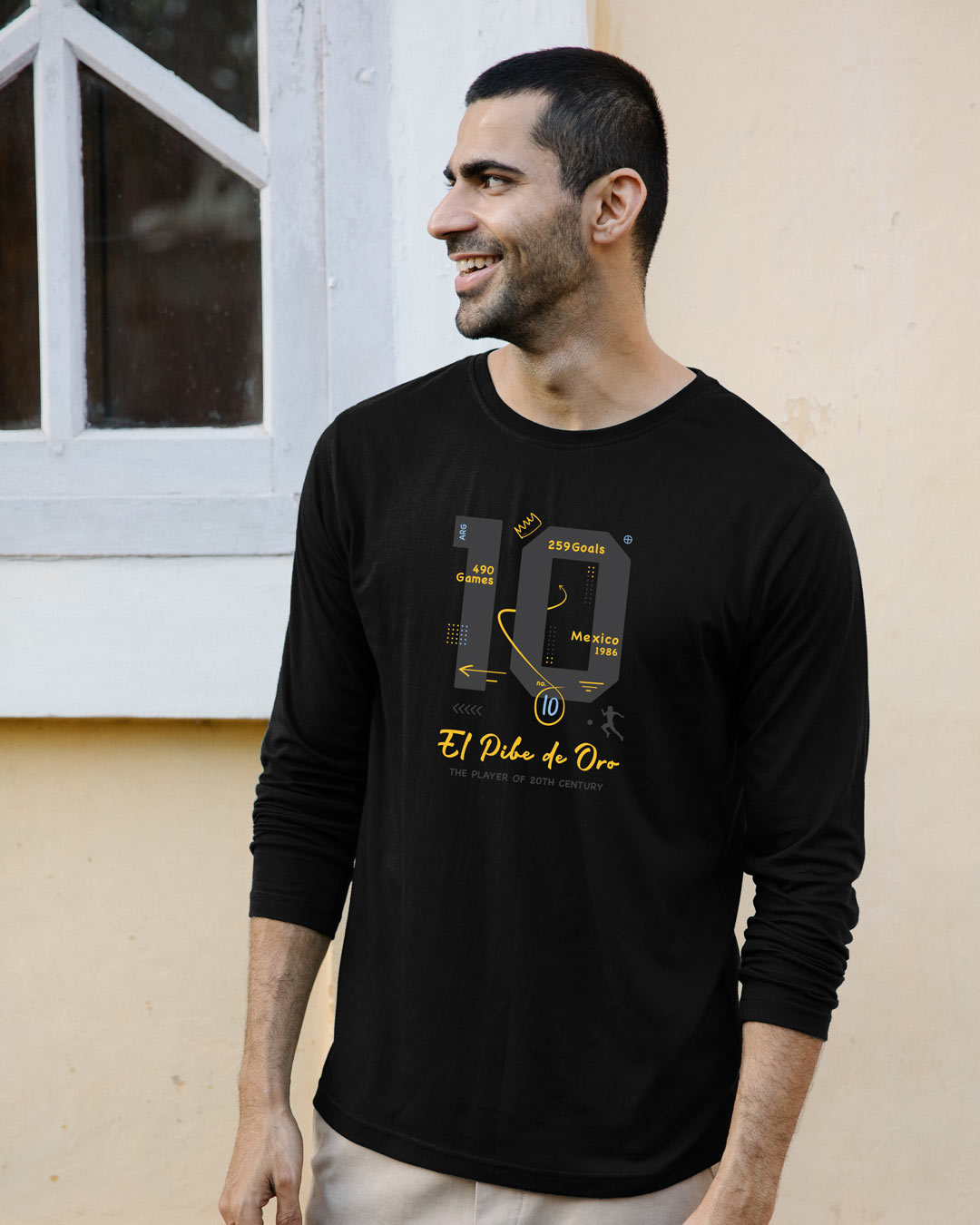 

Legend 10 ARG Full Sleeve T-Shirt Black Men' Printed Full Sleeve T-Shirt Bewakoof.com