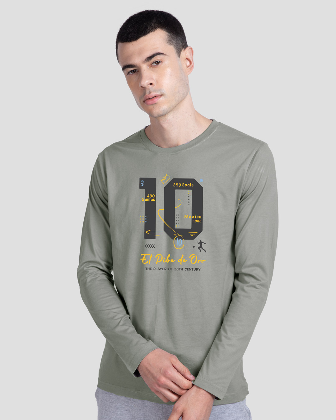 

Legend 10 ARG Full Sleeve T-Shirt Meteor Grey Men' Printed Full Sleeve T-Shirt Bewakoof.com