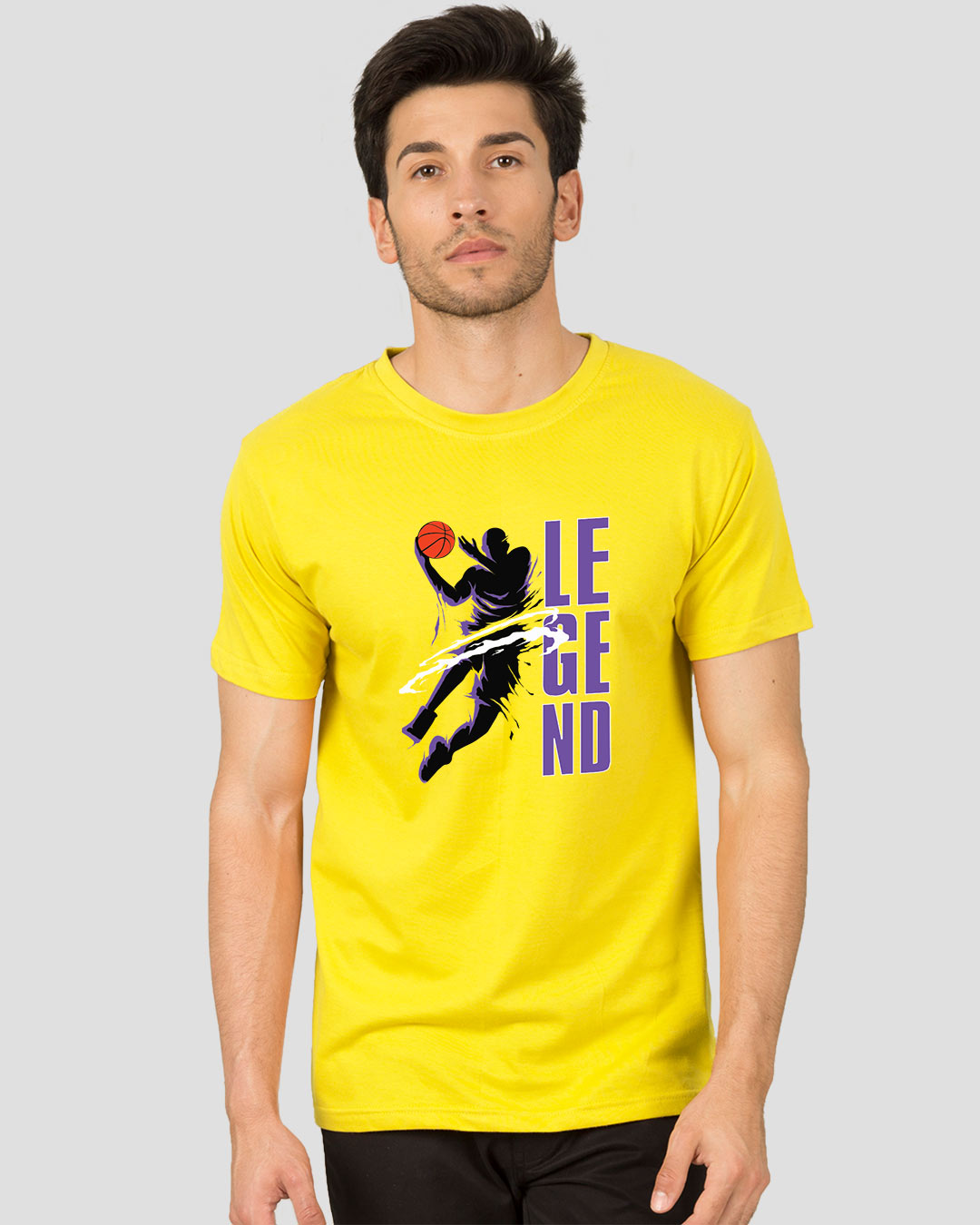 Shop Men's Yellow Legend 24 Graphic Printed T-shirt-Back