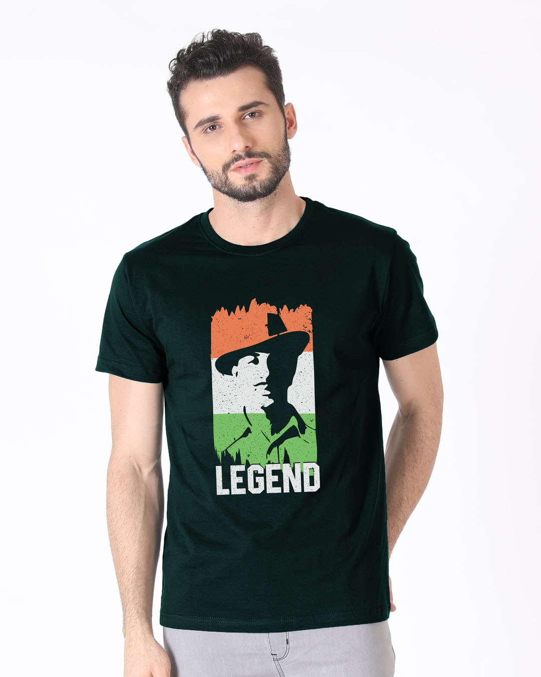 Shop Legend Bhagat Singh Half Sleeve T-Shirt-Back
