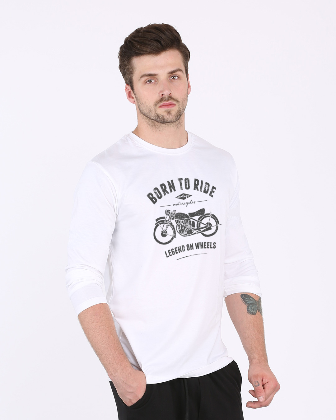 Shop Legend On Wheels Full Sleeve T-Shirt-Back