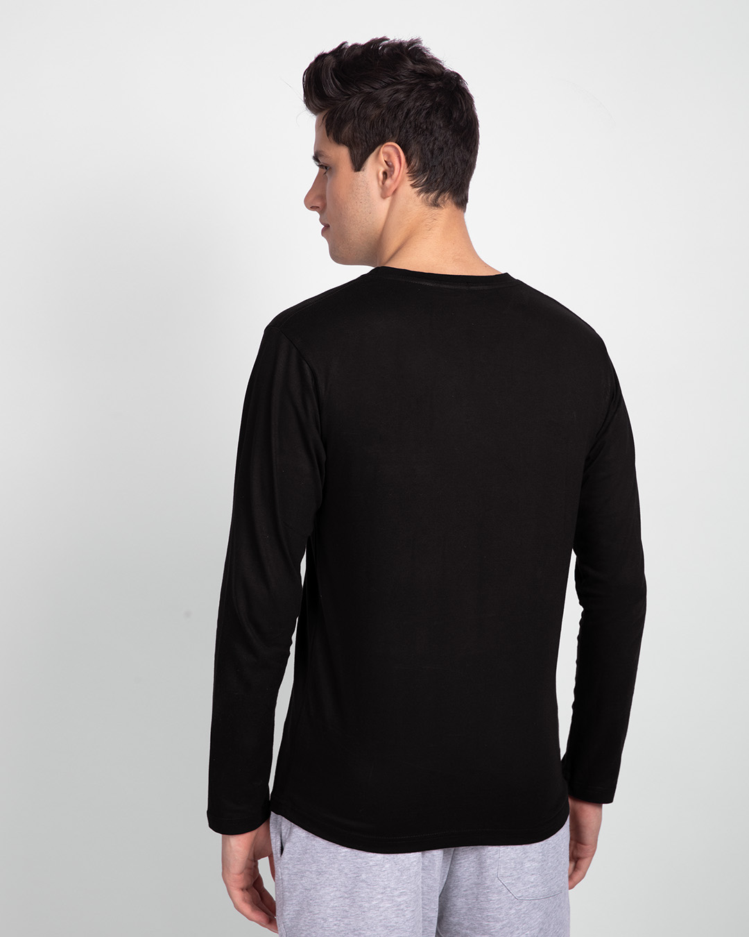 Shop Legend Panel Full Sleeve T-Shirt Black-Back