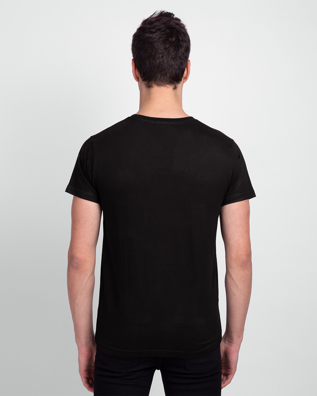 Shop Legend Panel Half Sleeve T-Shirt Black-Back