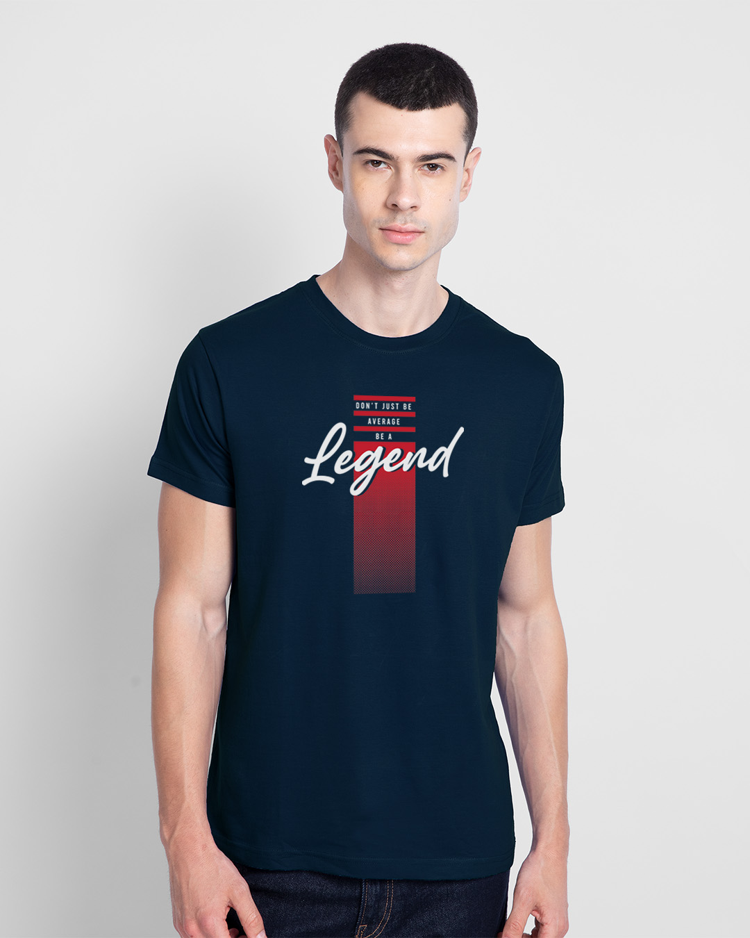 

Legend Panel Half Sleeve T-Shirt Navy Blue Men' Printed T-Shirts Bewakoof.com