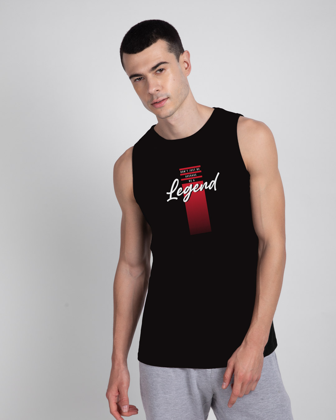 

Legend Panel Round Neck Vest Black Men' Printed Round Neck Vest Bewakoof.com