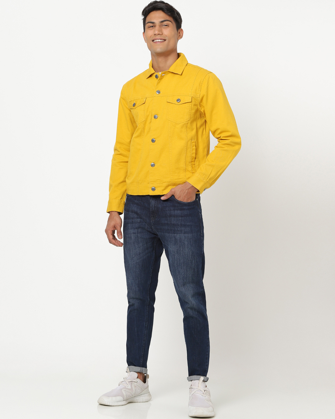 Original Jean Jacket in Yellow Tie Dye - Glue Store