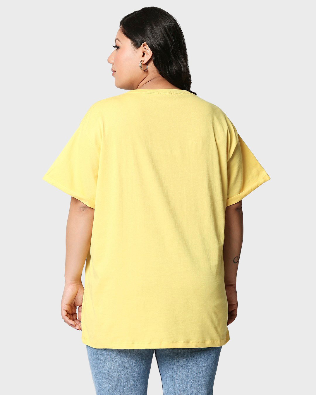 Shop Women's Lemon Drop Plus Size Boyfriend T-shirt-Back